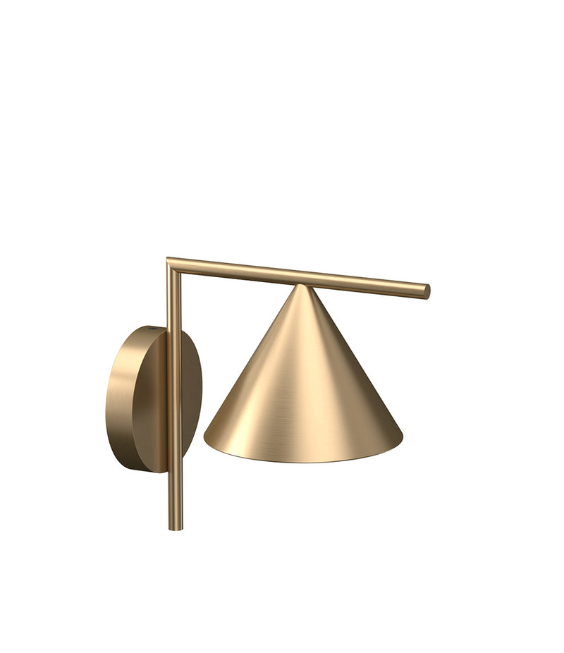 Flos Captain Fllint outdoor wall sconce in brass finish.