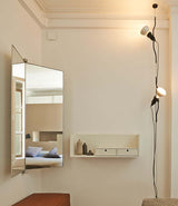Flos Parentesi pendant lamp. Two lamps connected to hanging cable structure.