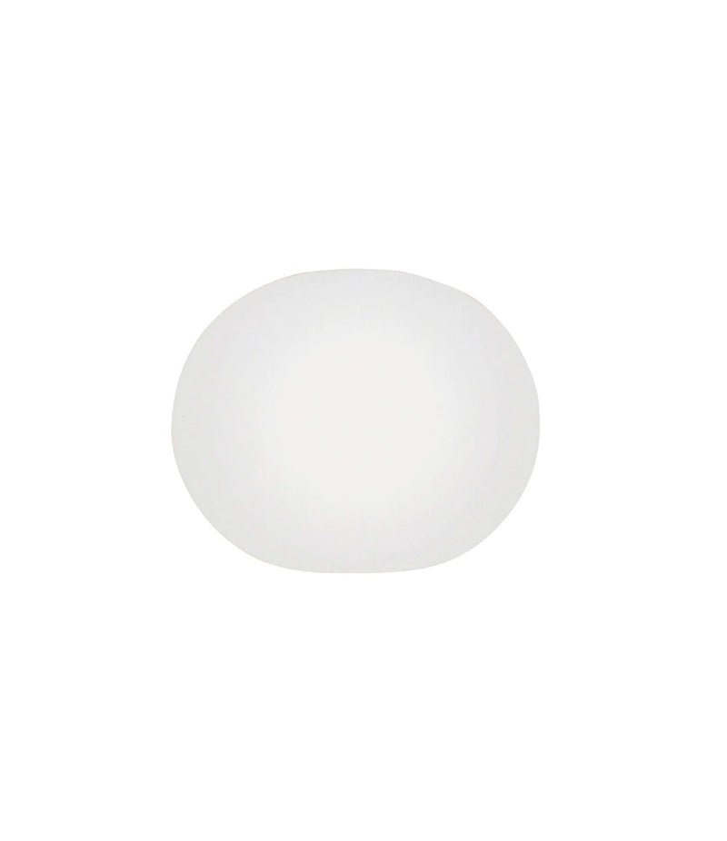 Flos Glo-Ball wall sconce, with opaque white glass spherical diffuser.
