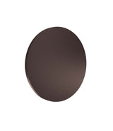 Flos Wall Camouflage wall sconce in deep brown finish. Ultra-slim disc shape.