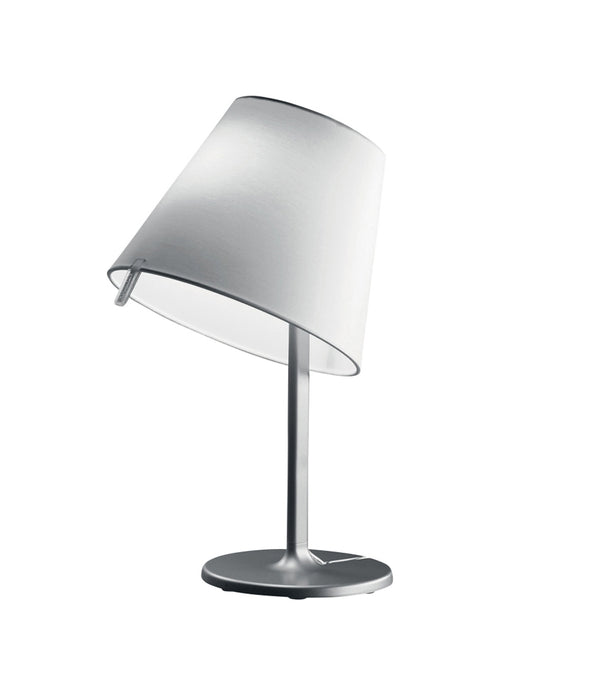 Artemide Melampo table lamp, with lampshade in tilted position.
