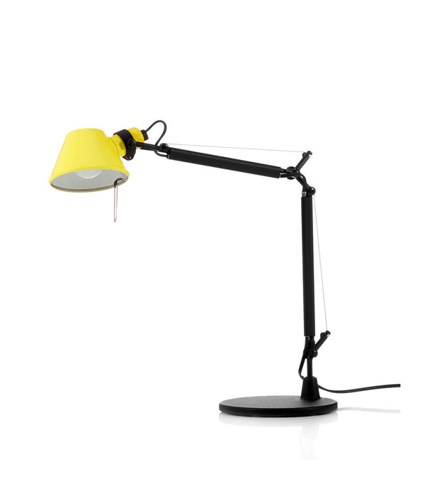 Yellow Artemide Tolomeo Bi-color table lamp.