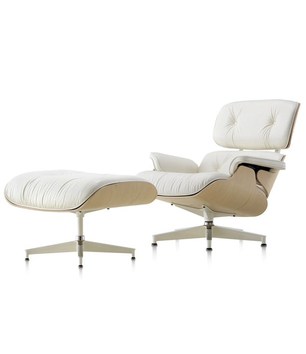 Eames® Lounge Chair and Ottoman White Ash