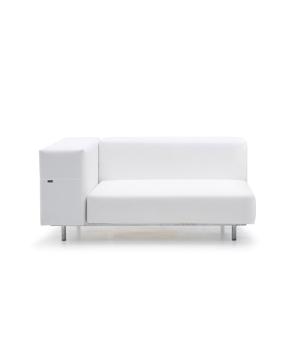 Extremis Walrus Corner Chair in white, with 43" cushion.