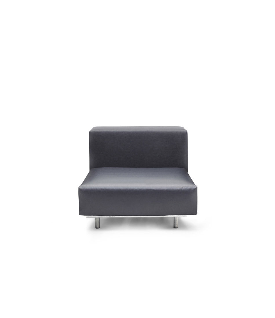Extremis Walrus Middle Seat in dark grey, with 31" cushion.