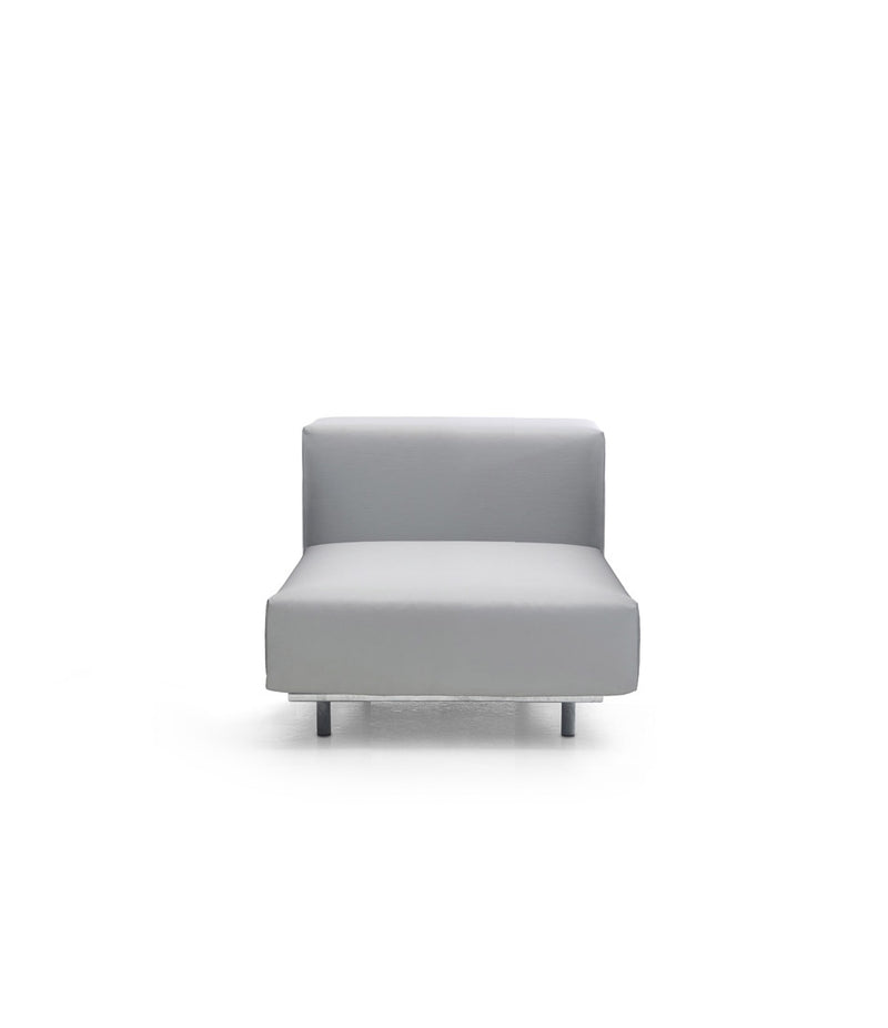Extremis Walrus Middle Seat in light grey, with 31" cushion.