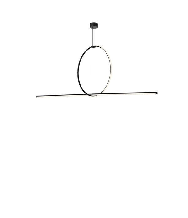 Flos Arrangements Pendant Light 2. Interlinked circular and straight line LED light modules forming a single suspension lamp.