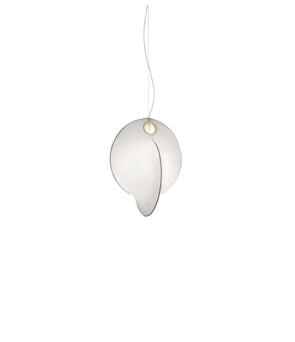 Flos Overlap pendant light, with resin cocoon wrapped over wire frame.