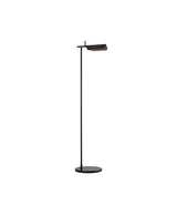 Flos Tab floor lamp, with angular adjustable LED lampshade. Black finish.