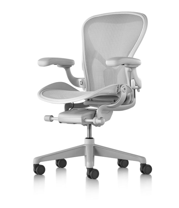 Herman Miller Aeron task chair in a light grey, Mineral finish.