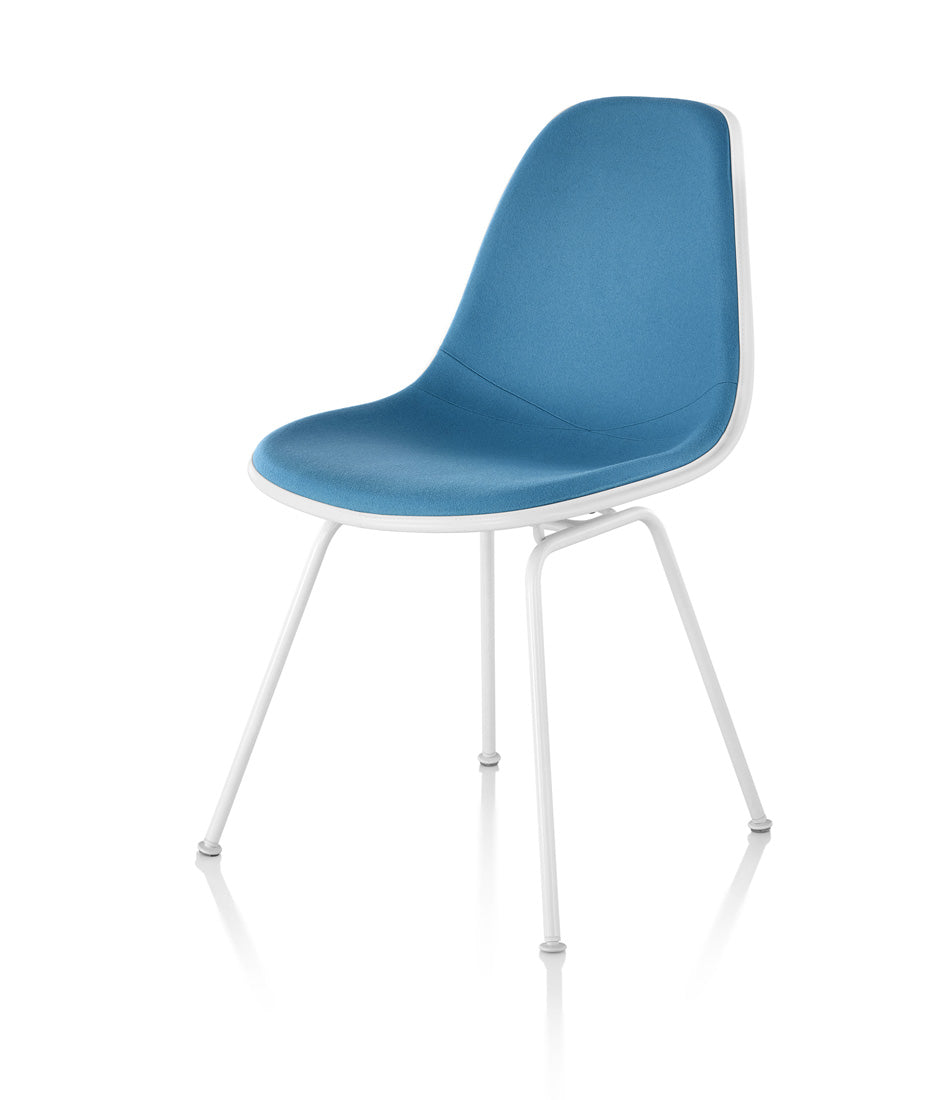 Eames® Molded Plastic Side Chair, 4-Leg Base - Upholstered