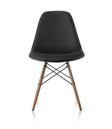 Eames® Molded Plastic Side Chair, Walnut Dowel Base - Upholstered