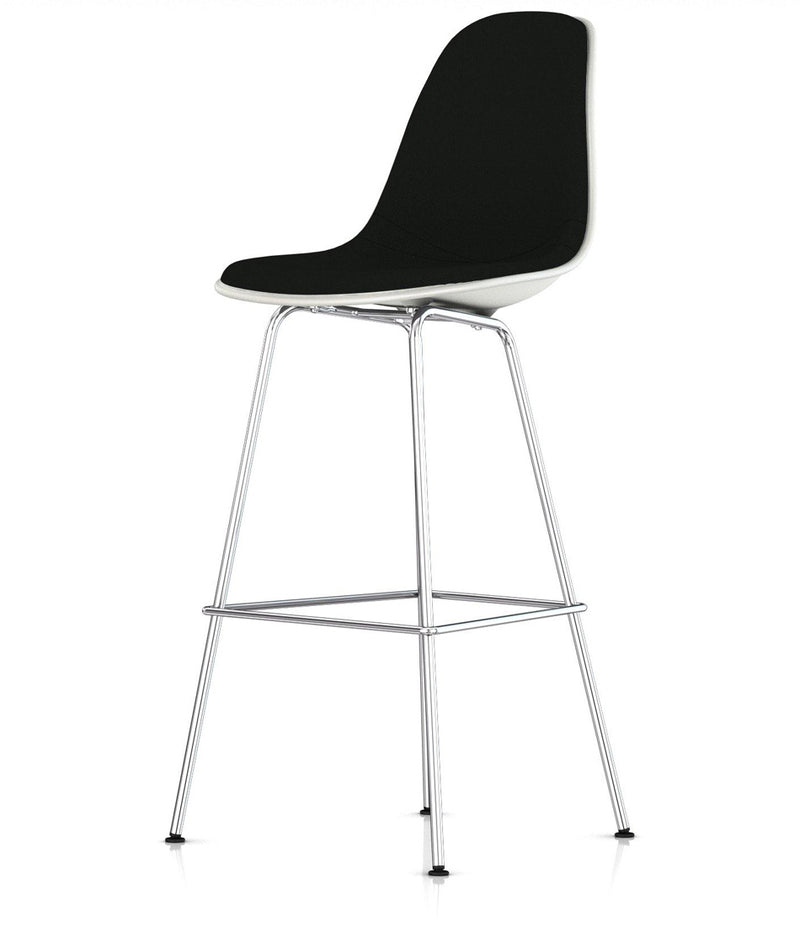 Eames® Molded Plastic Stool, Bar Height - Upholstered