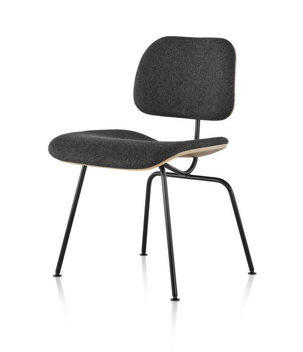 Eames® Molded Plywood Dining Chair with Metal Base Upholstered