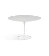 Saarinen Round Dining Table - White Laminate/White Base 35" - 60"