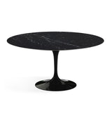 Saarinen Round Dining Table - Marquina Marble/Black Base 35" - 60"