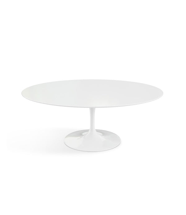 Saarinen 椭圆形咖啡桌 - 白色底座