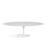 Saarinen Oval Dining Table - White Laminate/White Base 72" - 96"