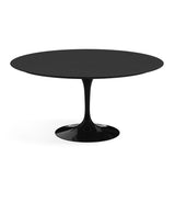 Saarinen Round Dining Table - Black Laminate/Black Base 35" - 60"