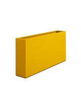 Layer Everyday rectangular aluminum planter in yellow gloss finish.