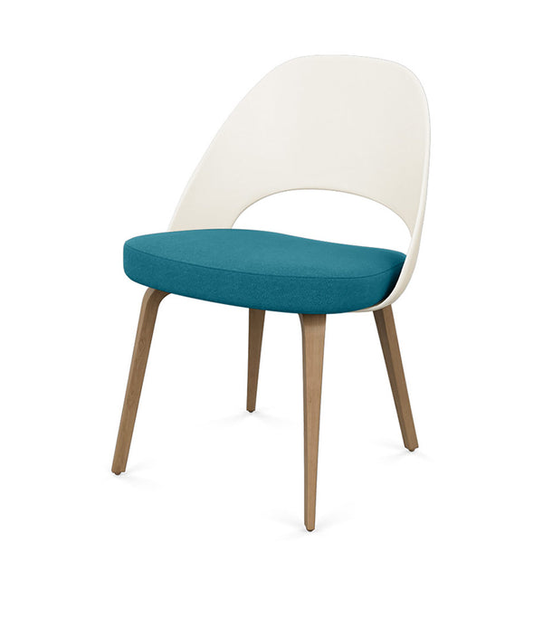 Saarinen Executive Chair with Molded Plastic Back - Wood Legs